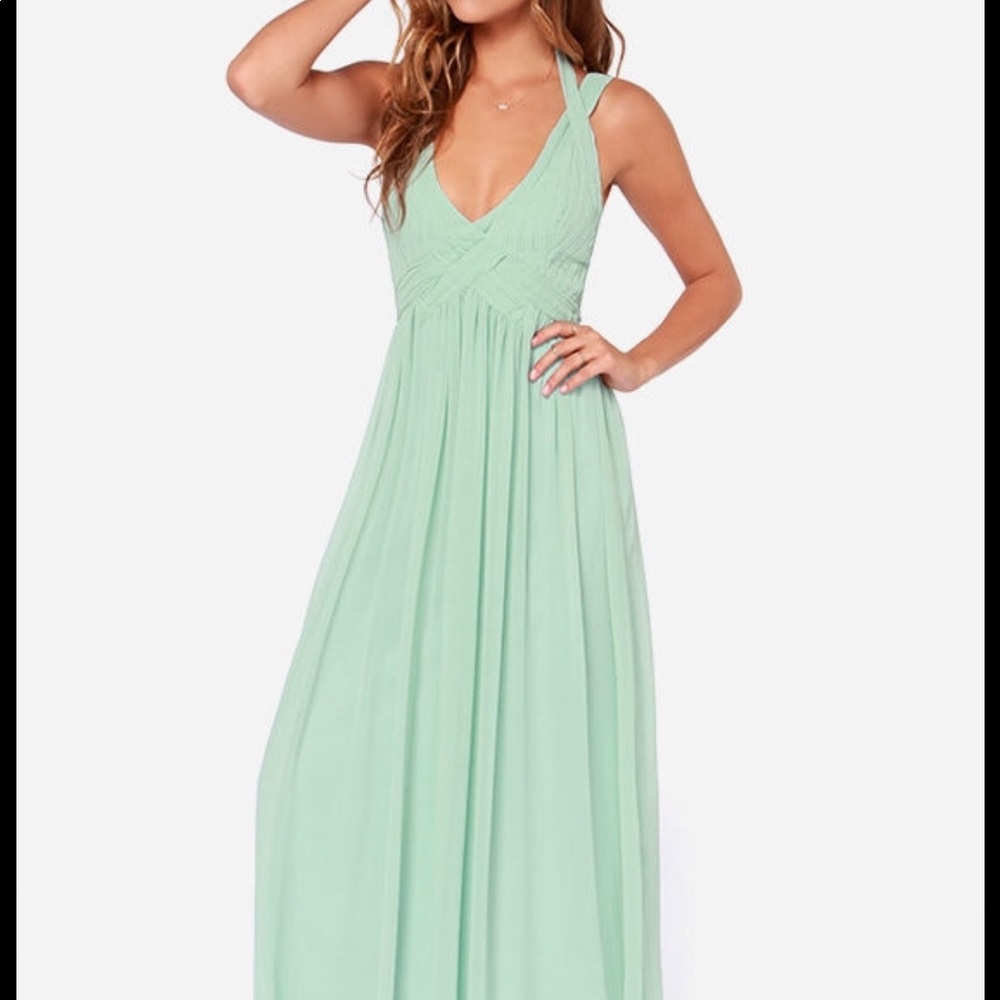 Lulus Minerva Mint Maxi Dress - S